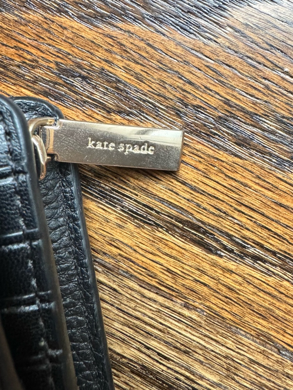 Kate Spade Black Pebbled Leather Zip Around Bifold Medium Wallet - Picture 5 of 10